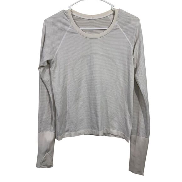 LuLuLemon White Swiftly Tech Long Sleeve Athletic T-Shirt - Picture 1 of 4